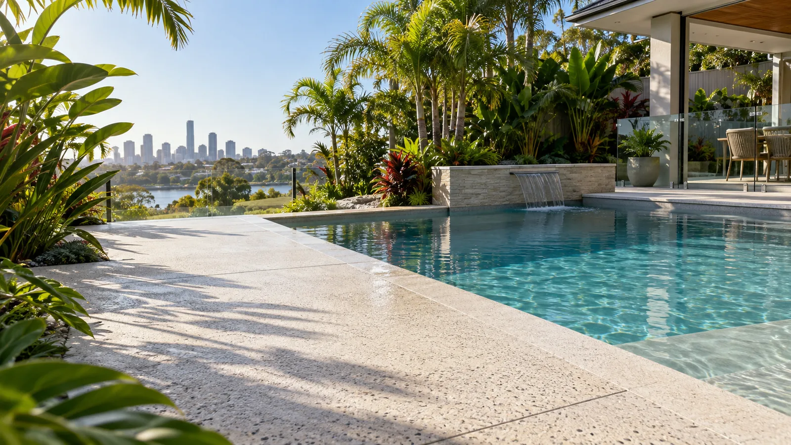 Concrete pool surrounds surface inspiration
