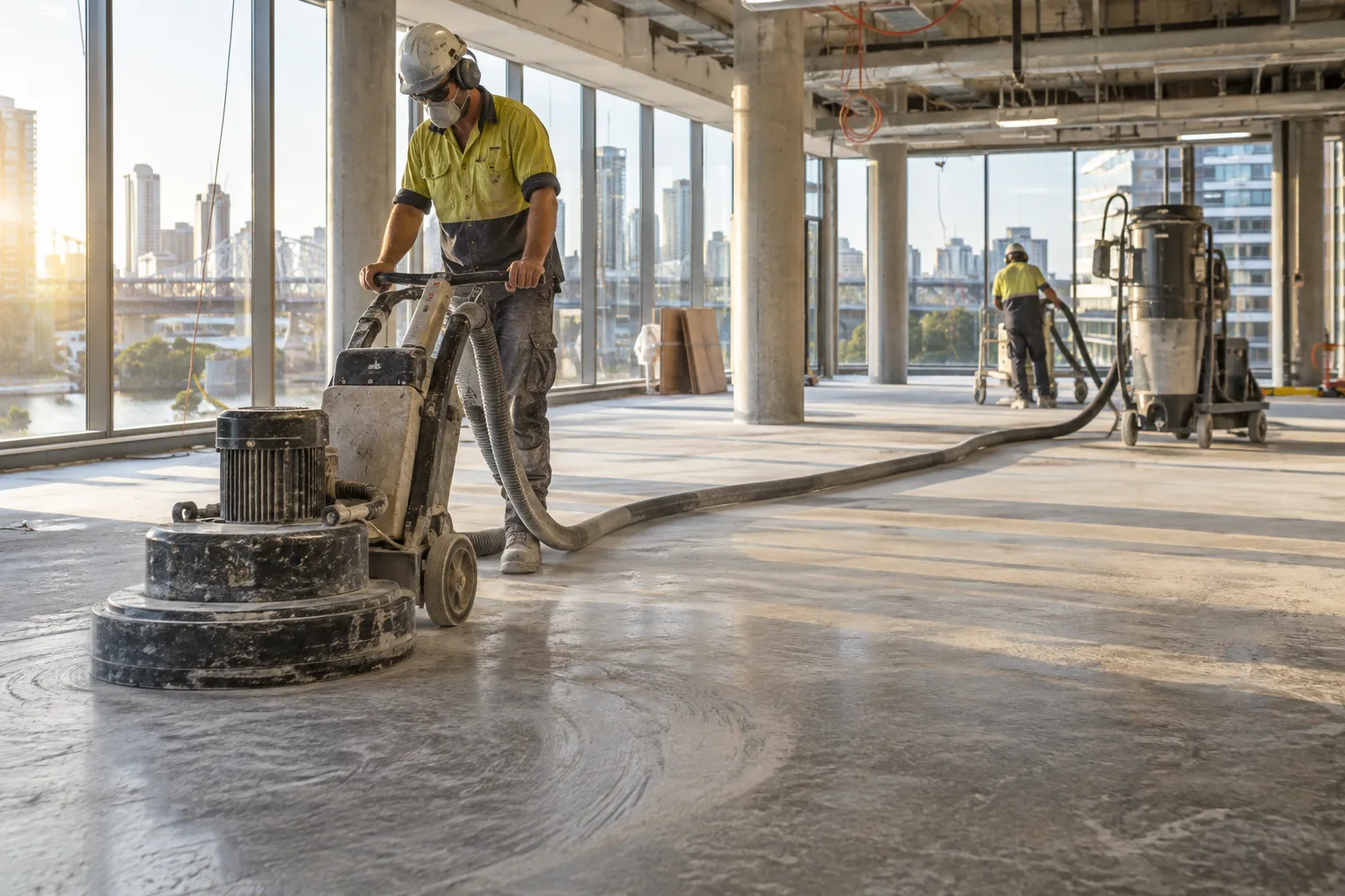 Pool deck resurfacing in a Brisbane interior